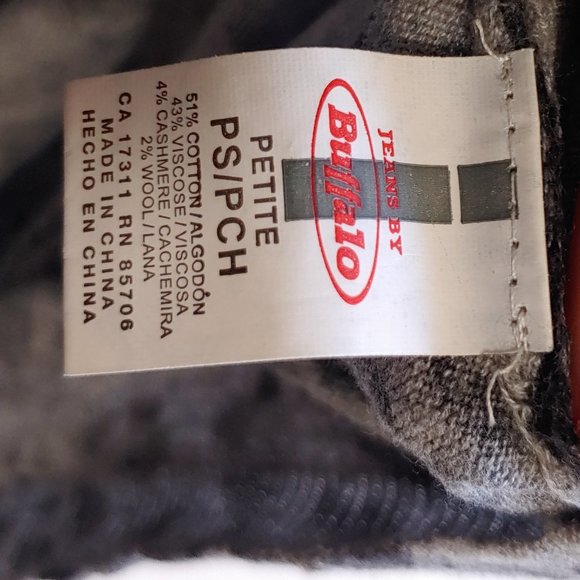 Buffalo David Bitton Grey Leopard Wool Cashmere Blend Sweater - Picture 3 of 5